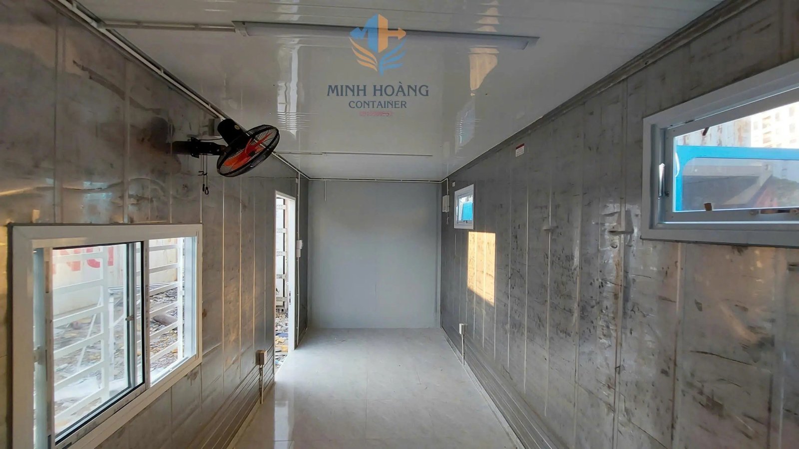 Container Văn Phòng 20 Feet Trắng Viền Đen Mẫu 2